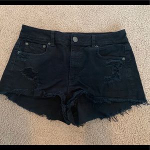 Black High-Rise Festival American Eagle shorts